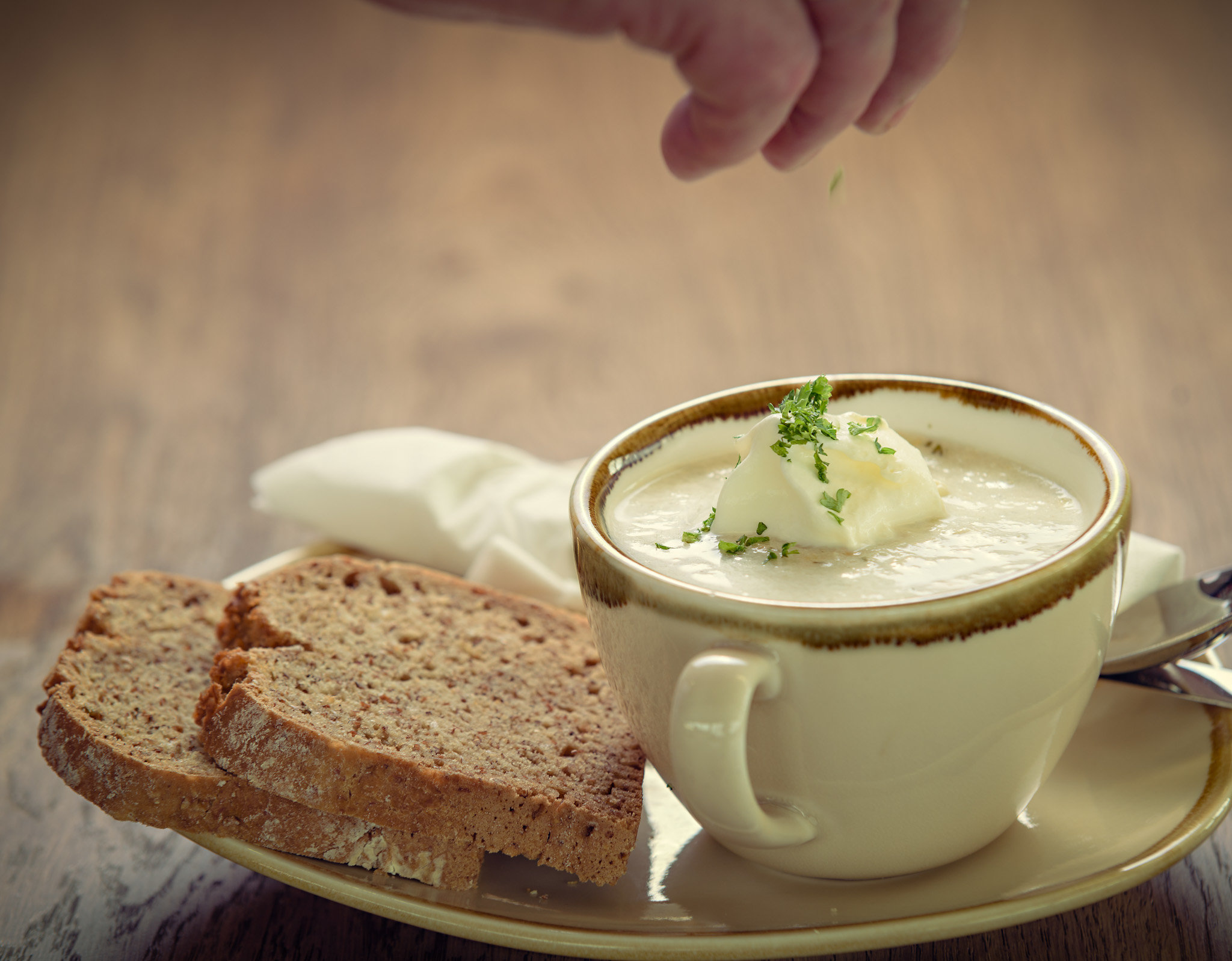 Tractor Cafe Kildare Farm Foods Soup and Brown Bread